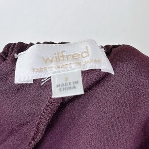 Aritzia Wilfred  Cami Midi Criss Cross Tie Burgundy Dress - Picture 8 of 13